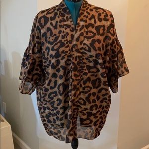 Lightweight animal print “blazer “